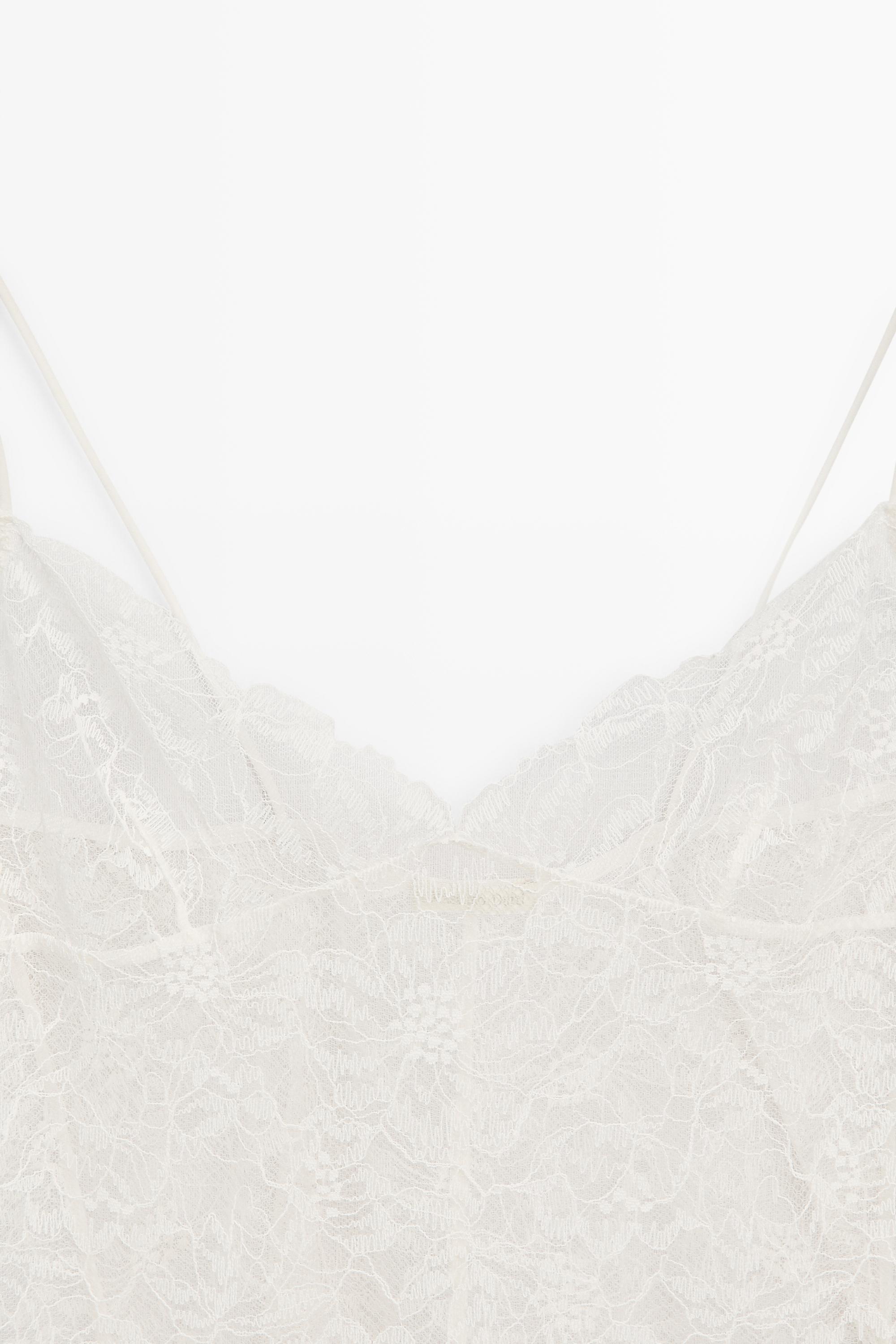 Strappy floral lace top